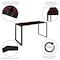 Flash Furniture Commercial Grade Industrial Style Office Desk, 55" Length, Mahogany GC-GF156-14-MHG-GG - alternate 8